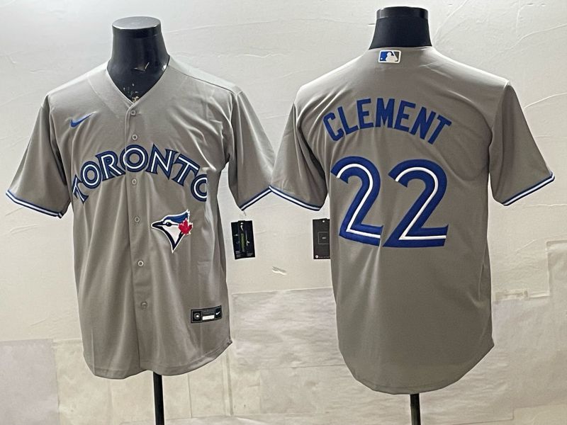 Men Toronto Blue Jays #22 Clement Grey 2026 Nike Game MLB Jersey 001